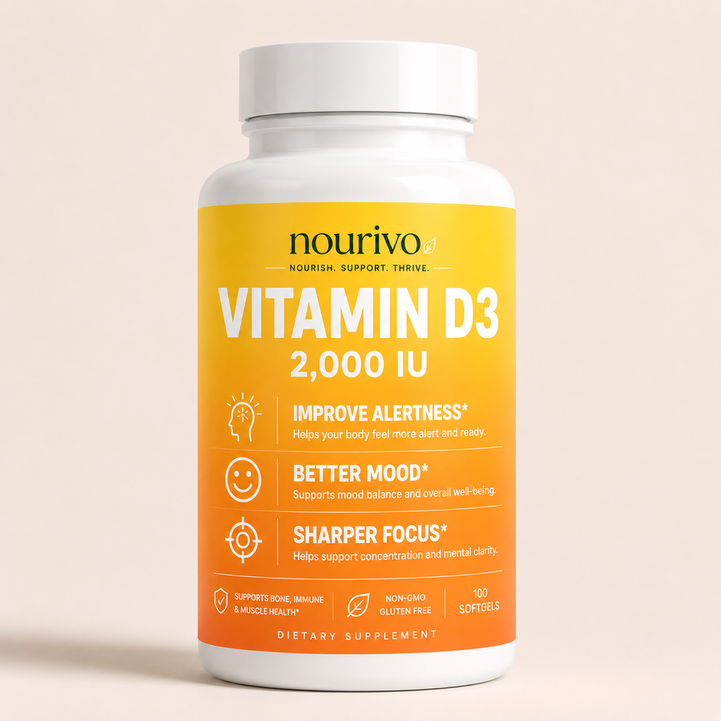 Nourivo Vitamin D3 2,000 IU | Daily Immune, Mood & Energy Support